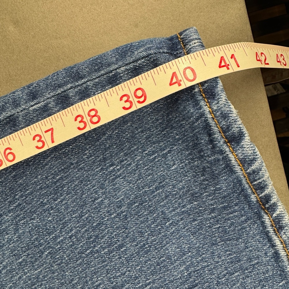 Quince Bella Stretch Relaxed Straight Jeans Womens 30 Atlantic Blue Cotton Blend - Picture 10 of 11